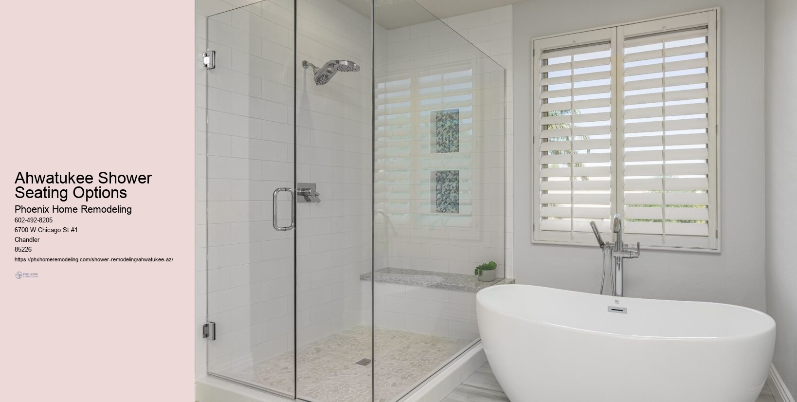 Ahwatukee Shower Seating Options