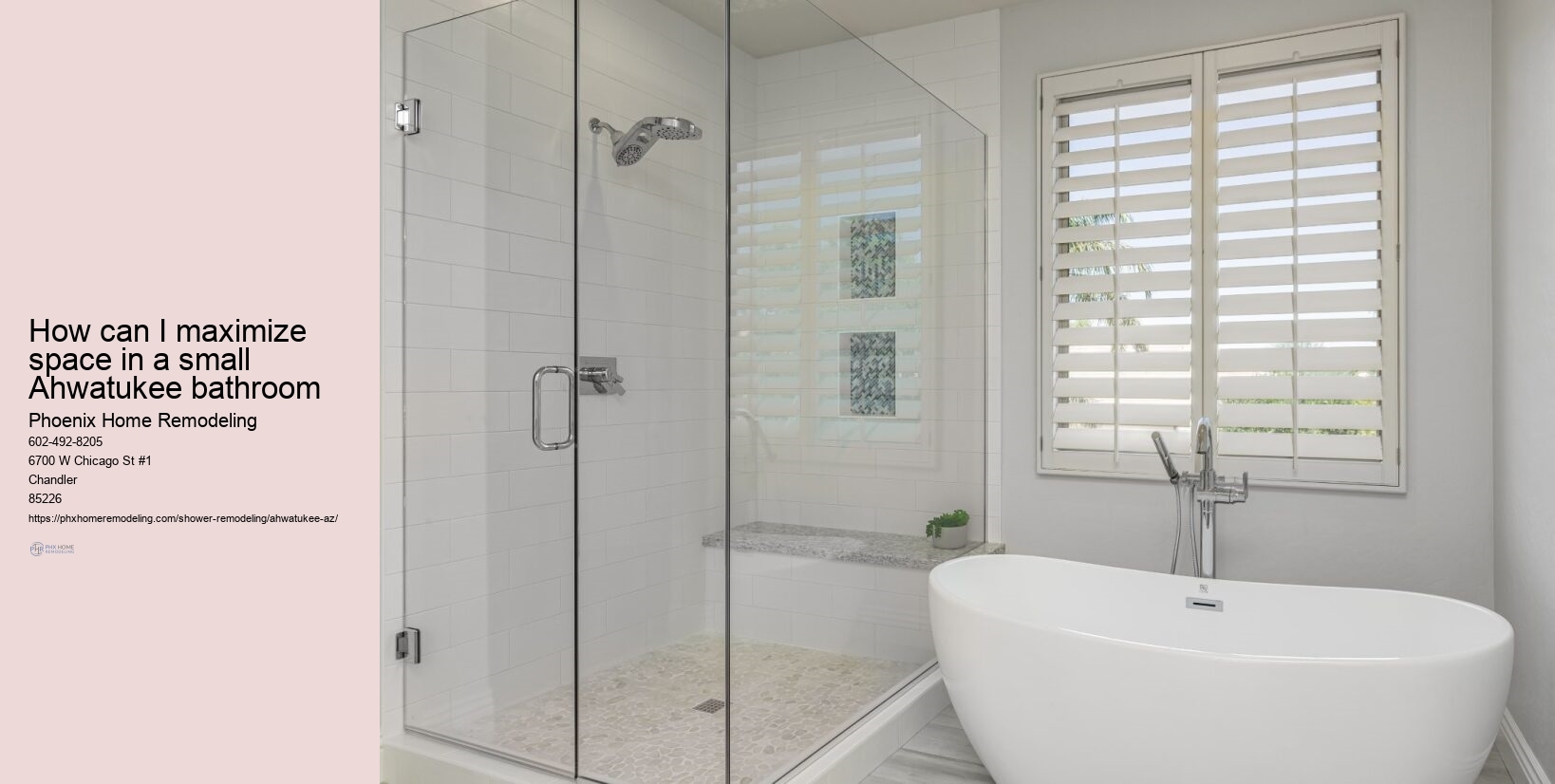 How can I maximize space in a small Ahwatukee bathroom